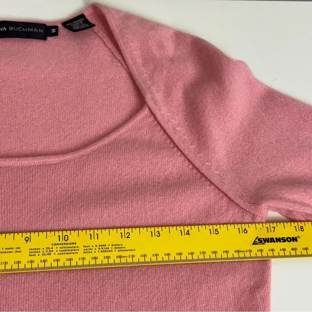 Dana Buchman Pink Cashmere Scoop Neck Sweater M